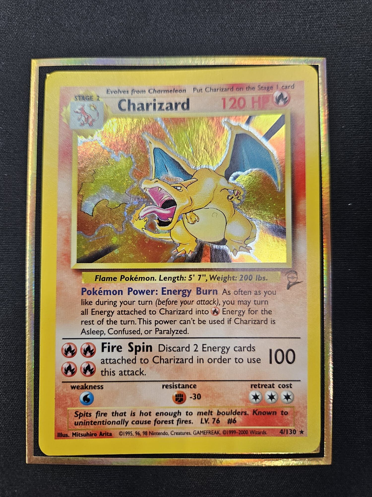 【 4/130 】Charizard 4/130 Pokemon Base Set 2 Holo Rare