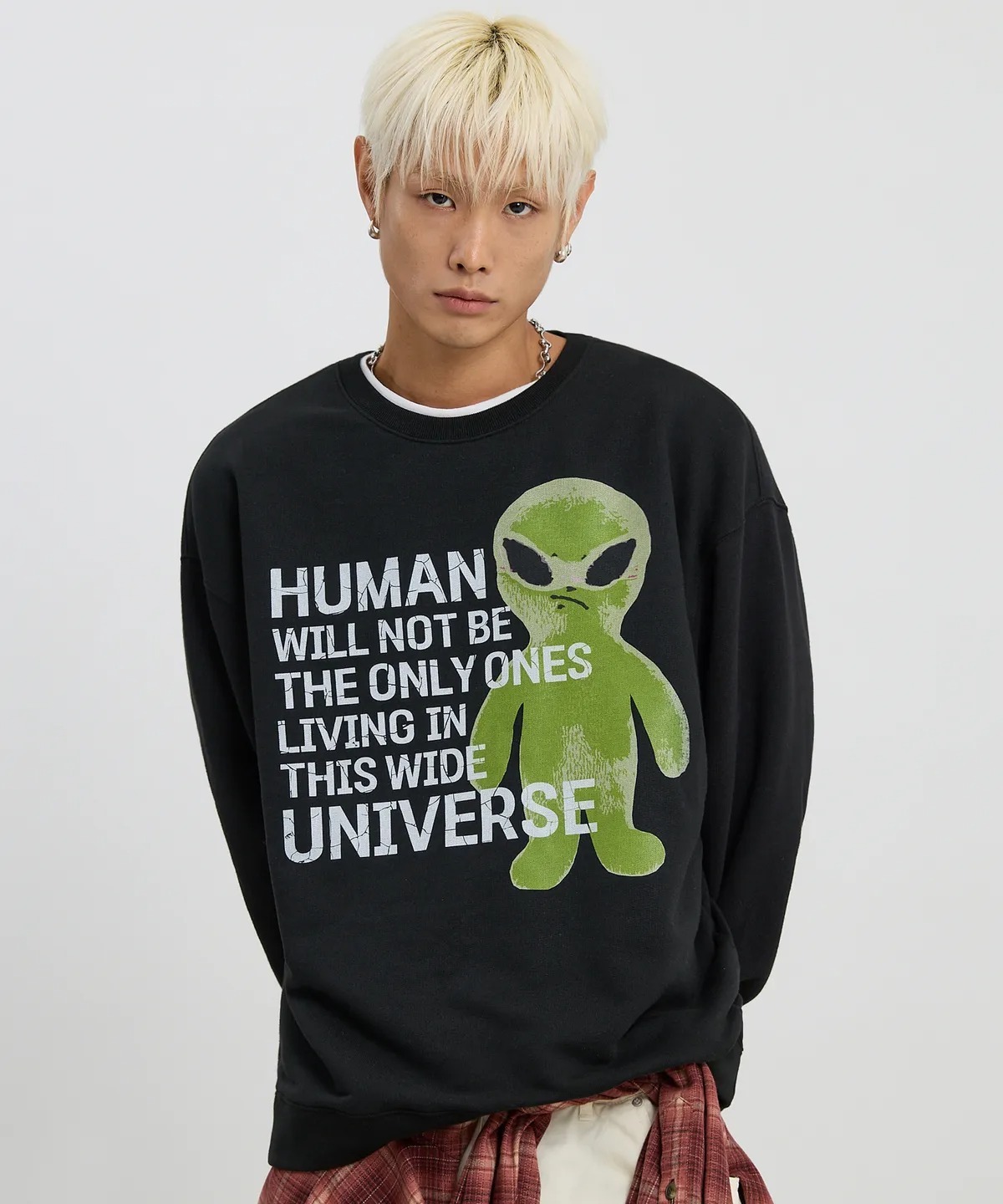 HOODHOOD Ailen Slogan Sweatshirt