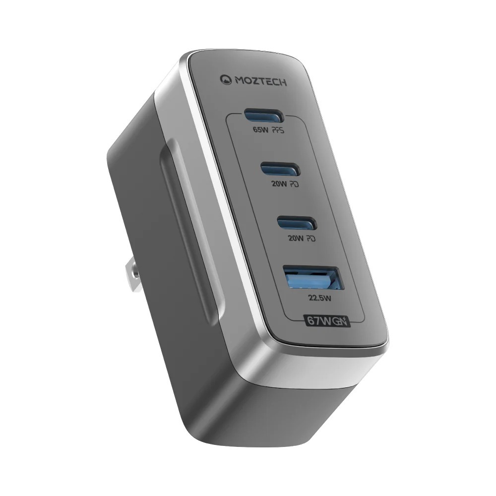 MOZTECH｜  Slimo超薄氮化鎵電源供應器 鐵灰色