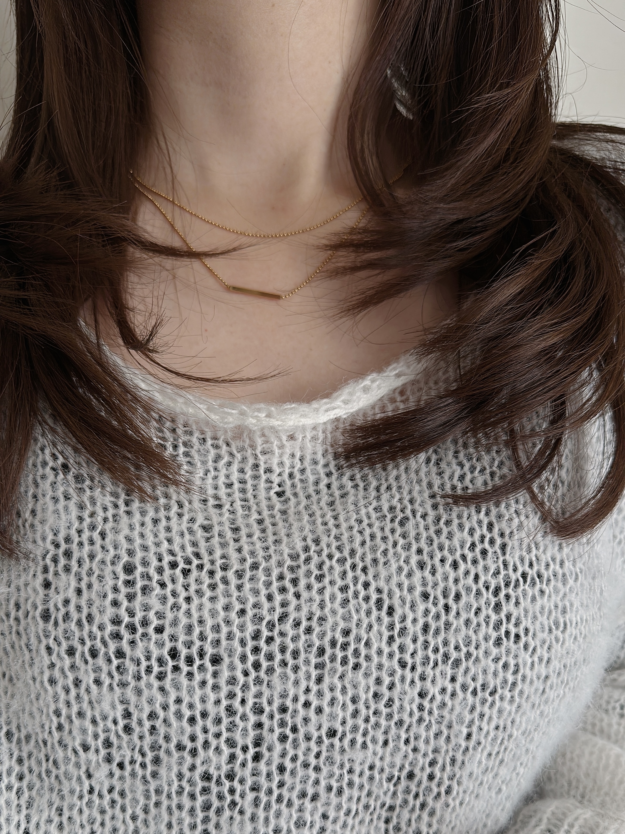 SS layered bar necklace