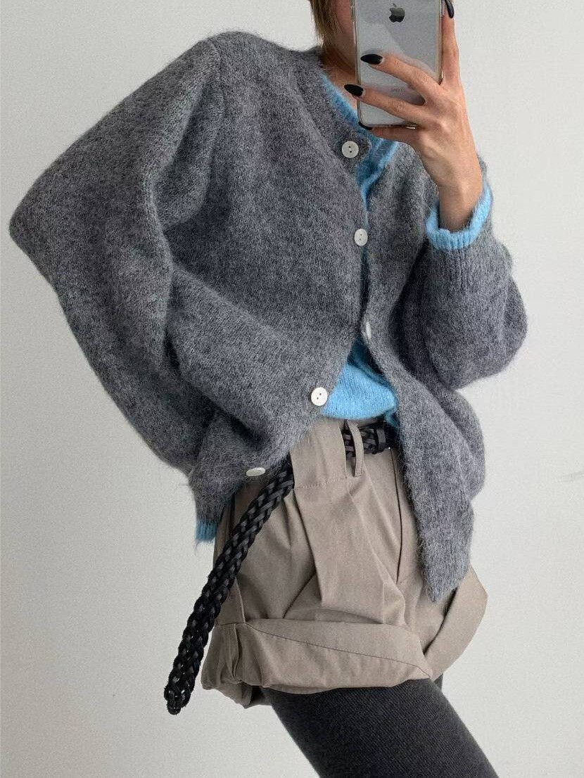 假兩件羊毛海小外套