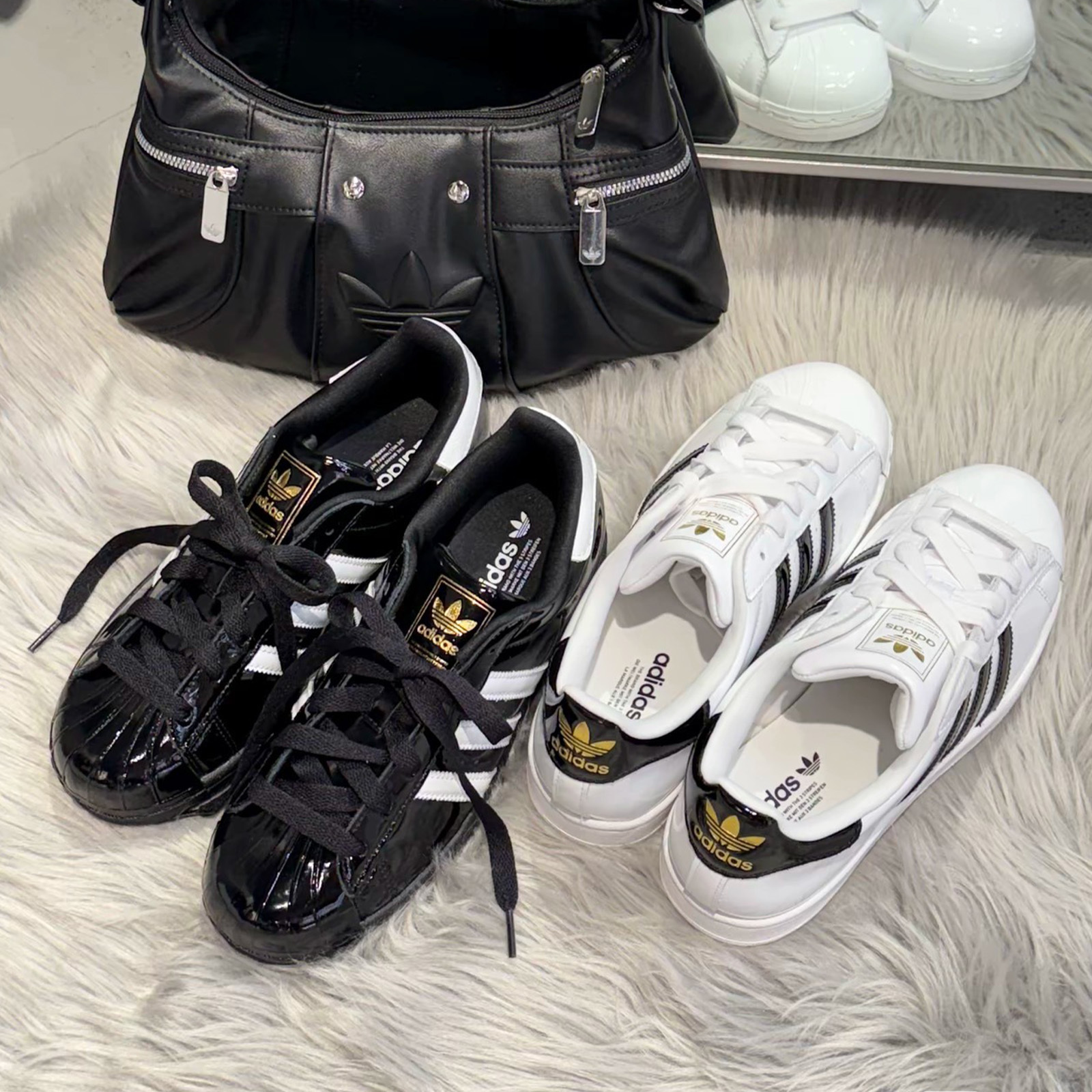 ADIDAS SUPERSTAR II 2 金標 黑 漆皮 亮面 貝殼頭 復古 板鞋 男女休閒鞋 JS4009 JS4010