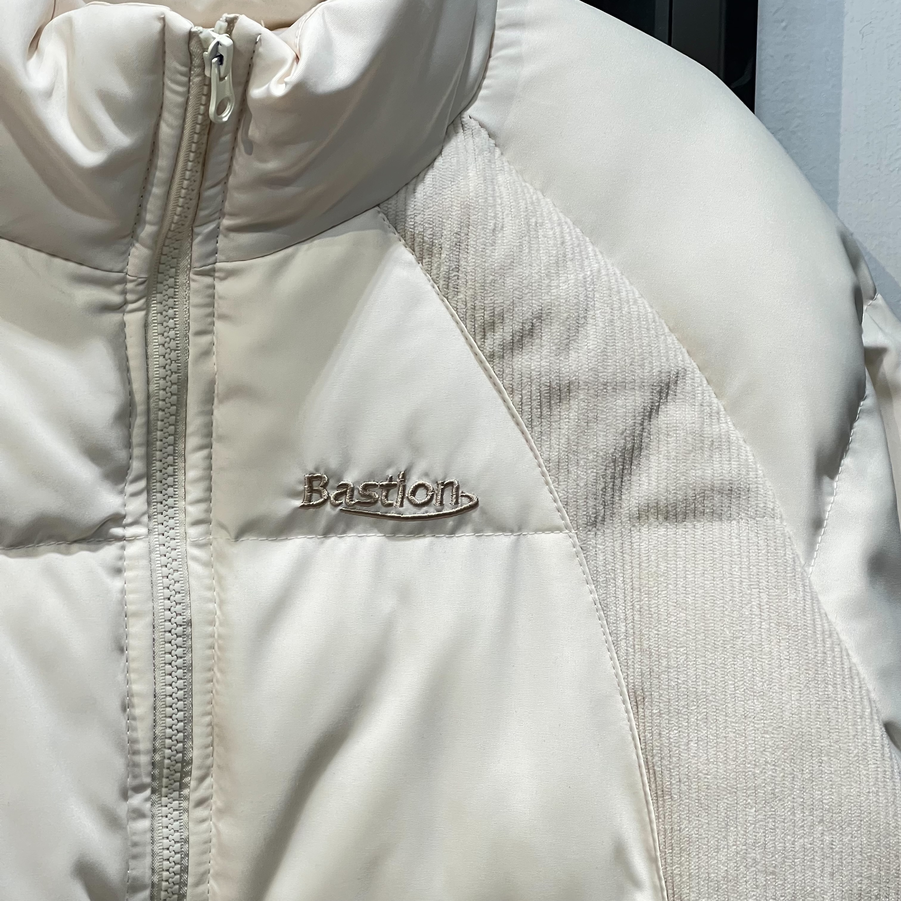 燈心絨絣接立領鋪棉麵包外套 L5122