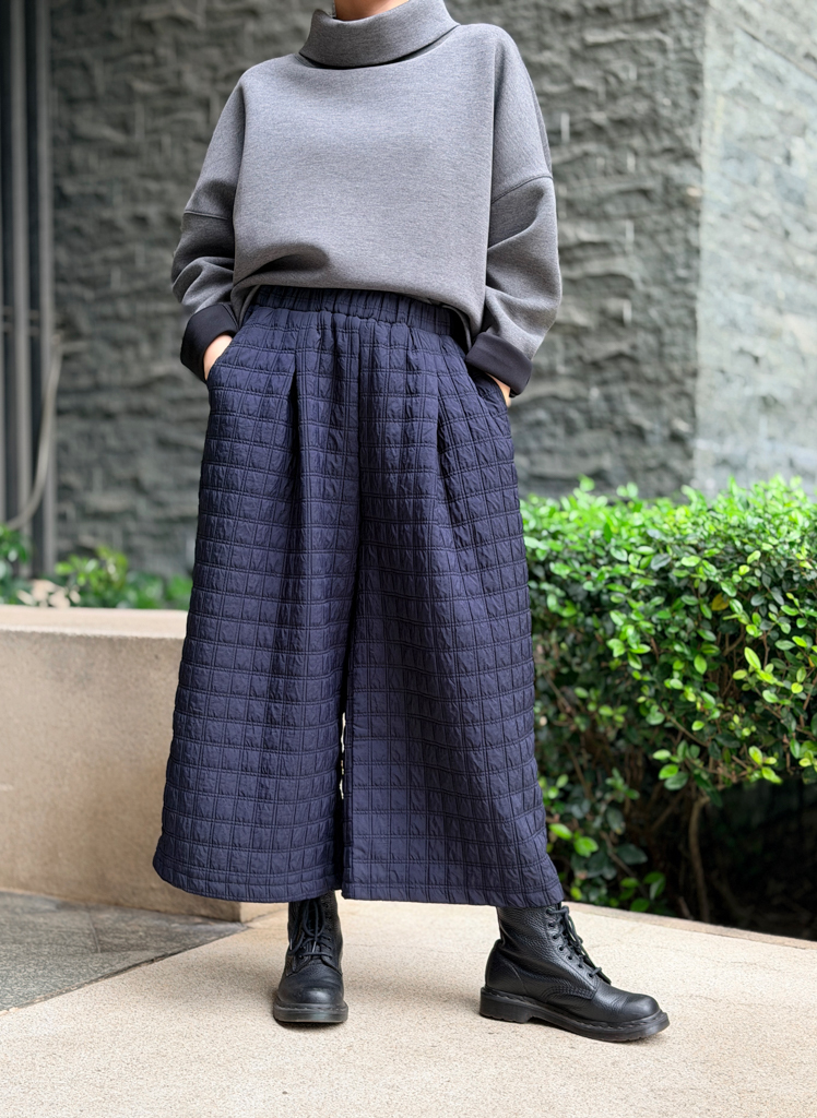 1213九分保暖鋪棉寬褲