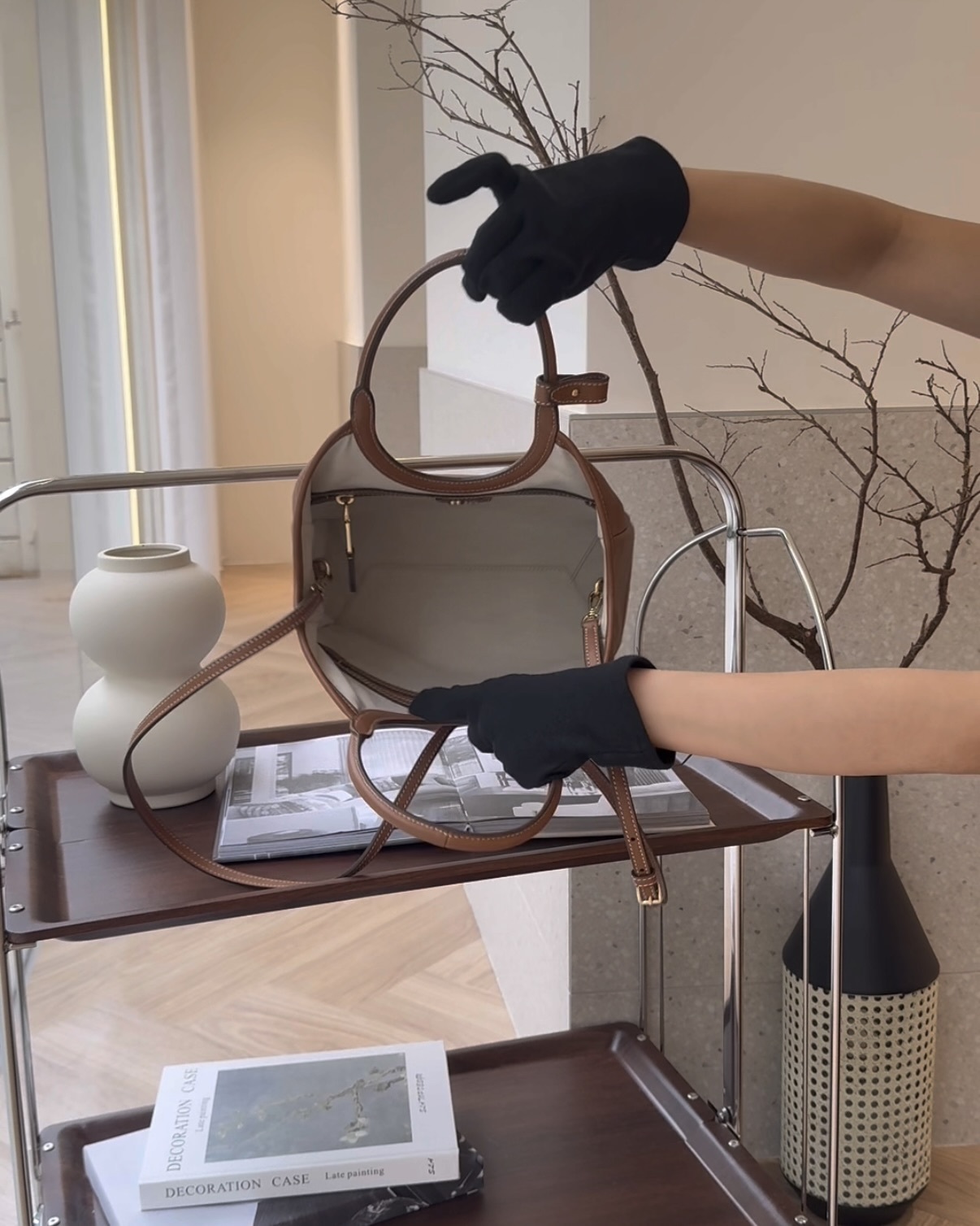 MIUMIU｜IVY 皮革托特包 干邑色