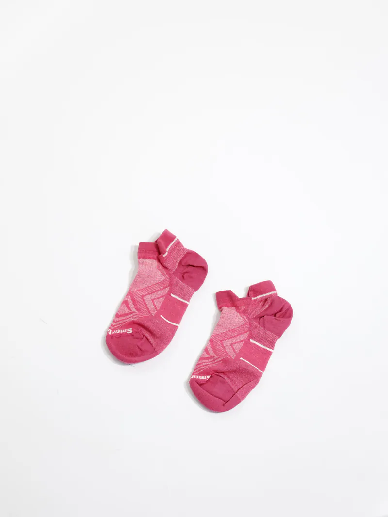 【 M 號】Smartwool 羊毛襪 女 機能跑步超輕減震踝襪 桃紅 SW001668L89