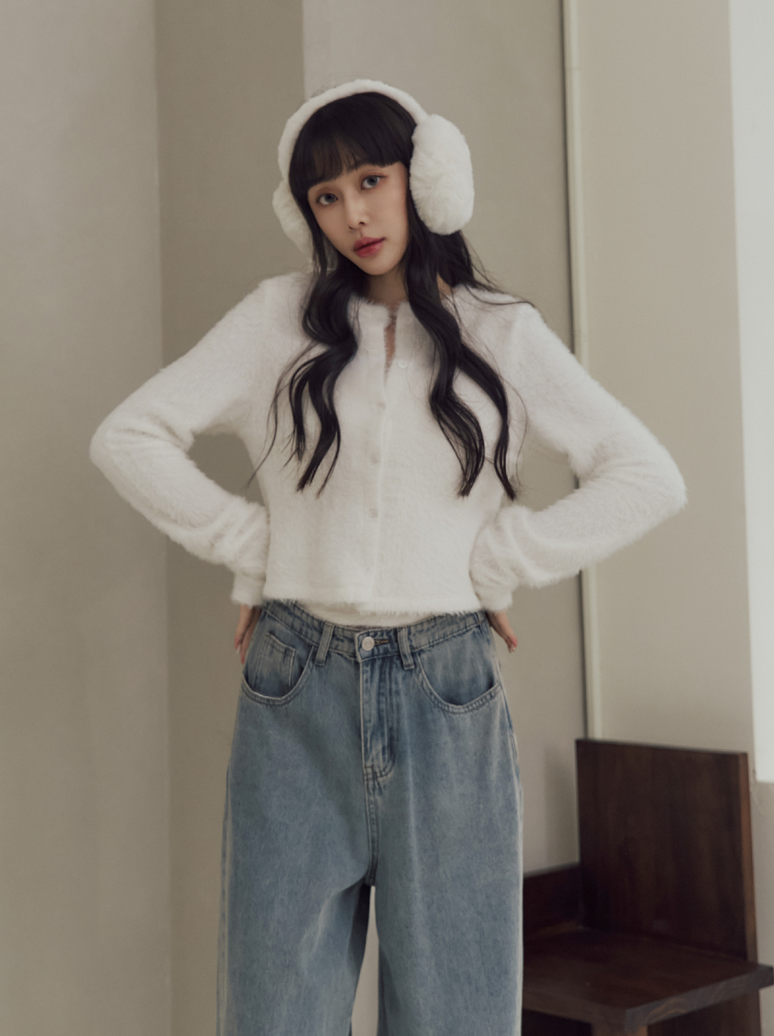 絨毛小背心外套兩件組