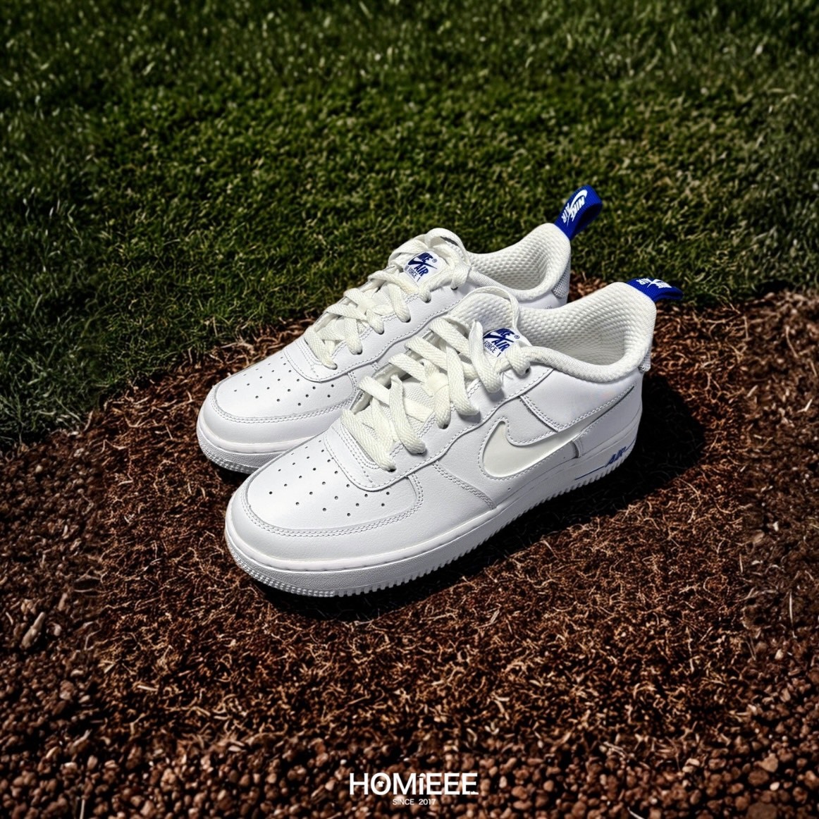 Nike Air Force 1 GS 3M 反光 藍白 休閒鞋 [DD3227-100]