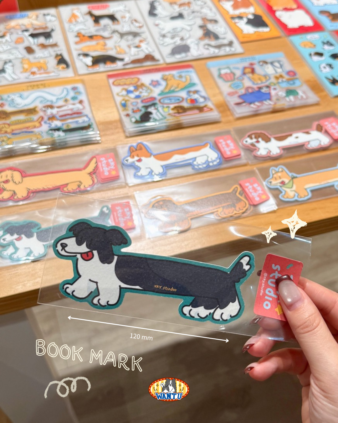 泰國插畫品牌zky.studio|拉長小狗書籤