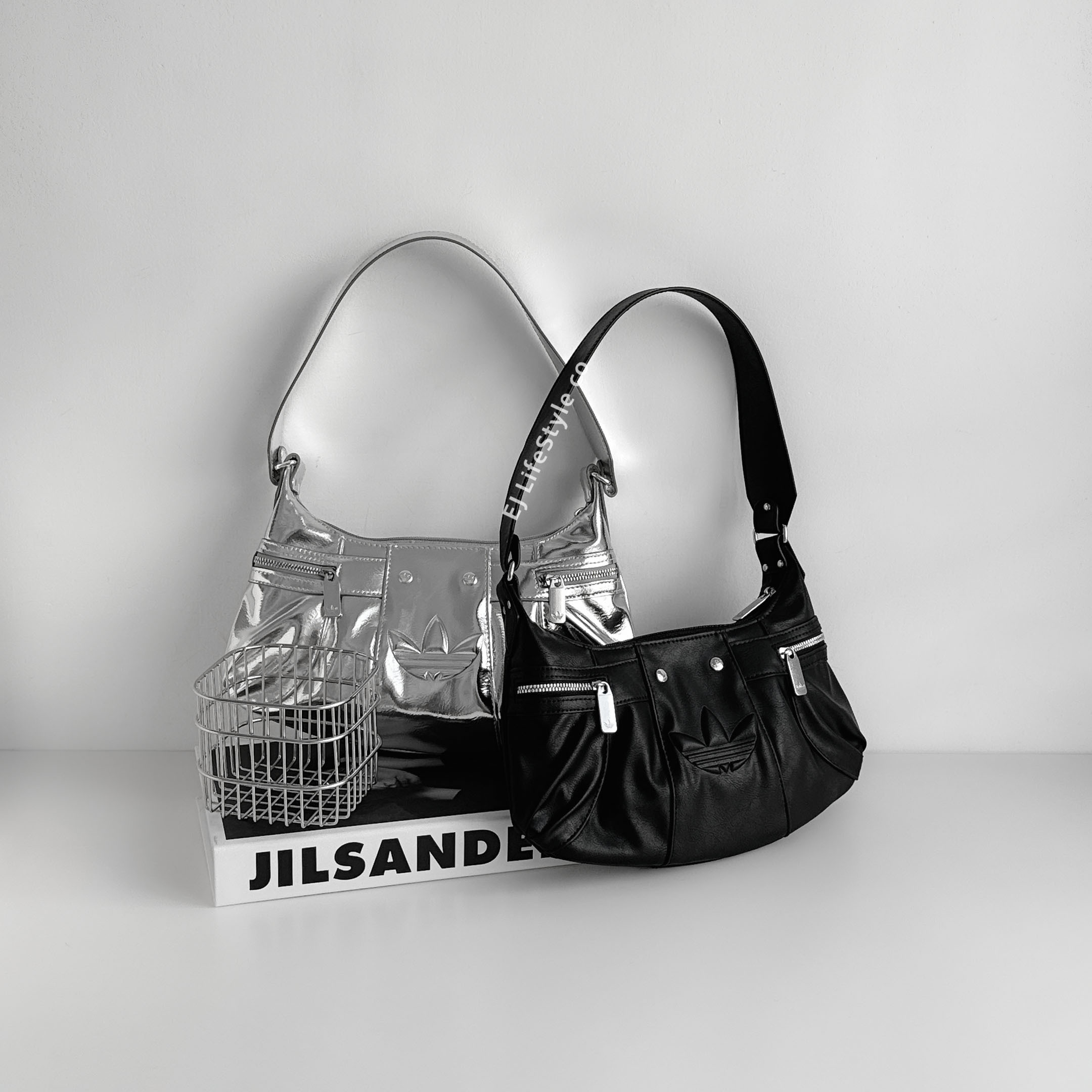 ADIDAS ORI HOBO BAG 機車包 腋下包 單肩包 手提包 Y2K 復古 銀色 KC2771 黑色 KF4485 / 現貨