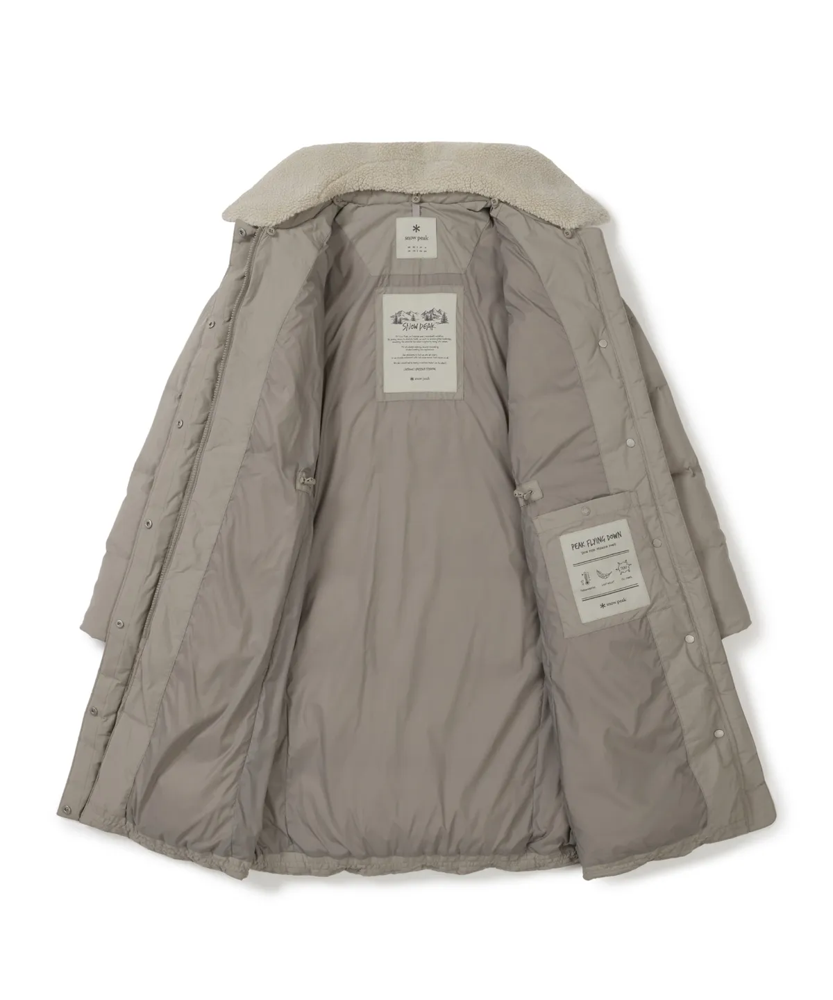 【代購】Snow Peak Land Air 女款翻領 Bouclé 長版羽絨外套｜S25WWGDJ63｜日系優雅保暖設計