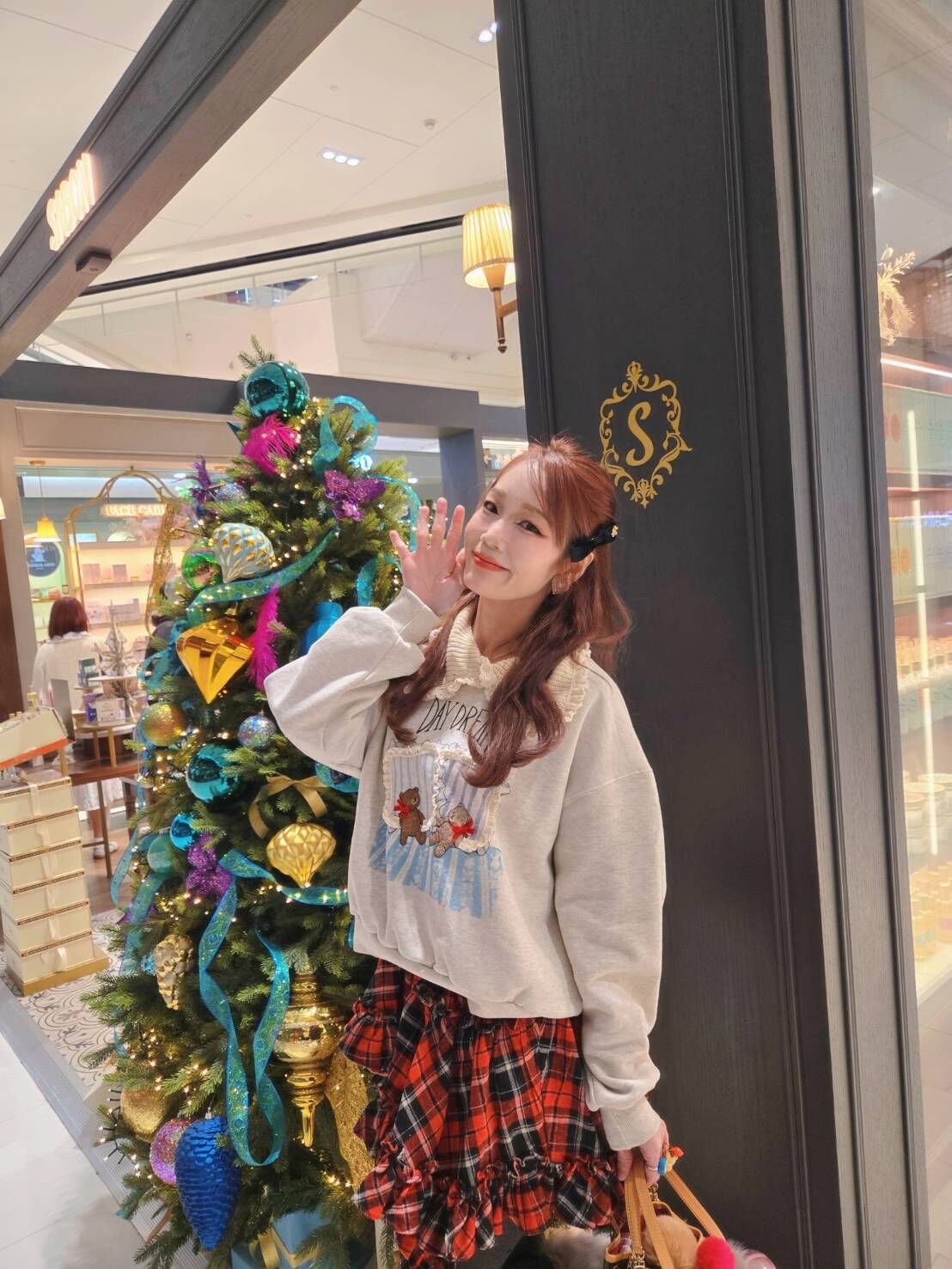 🧸小隱藏✨️不規則格紋裙