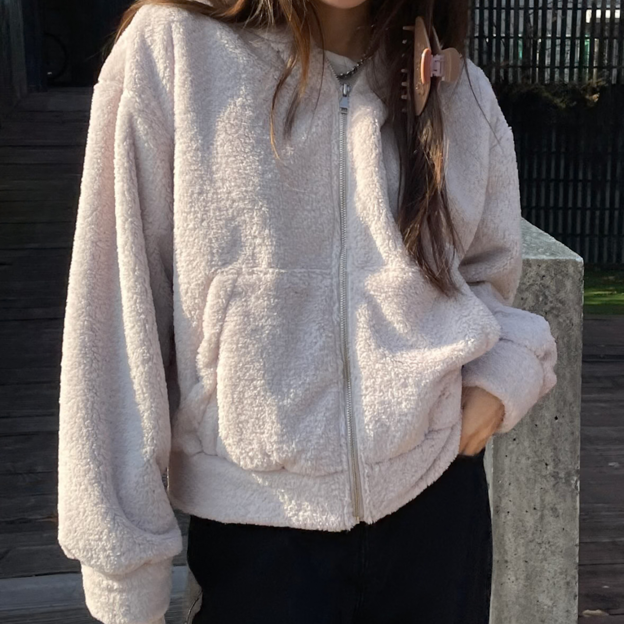 D08Baby熊熊拉鏈連帽外