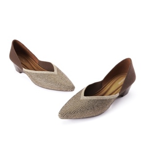 SHO-CCF1227-020 WEDGE | HEART OF LOVE尖頭3.7愛的心坡跟 金色魅力 (AG36-41)