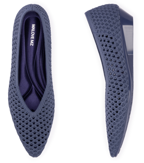 SHO-CCF1227-026 WEDGES｜RAINBOW 夏日小坡網織鞋 牛仔藍 (AQ36-41)