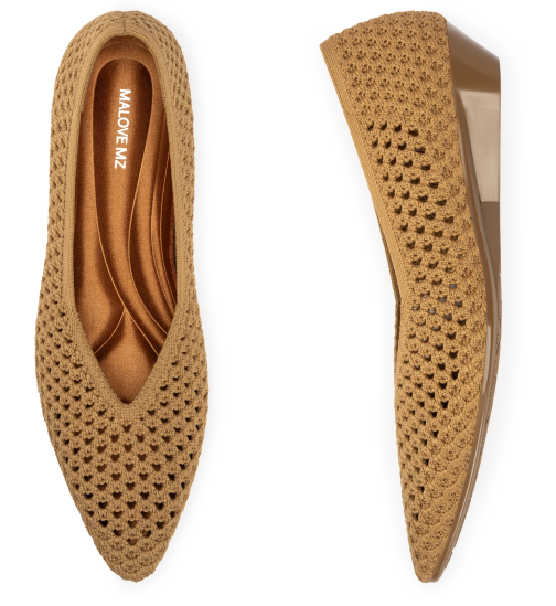 SHO-CCF1227-027 WEDGES｜RAINBOW 夏日小坡網織鞋 摩卡慕斯 (AP36-41)