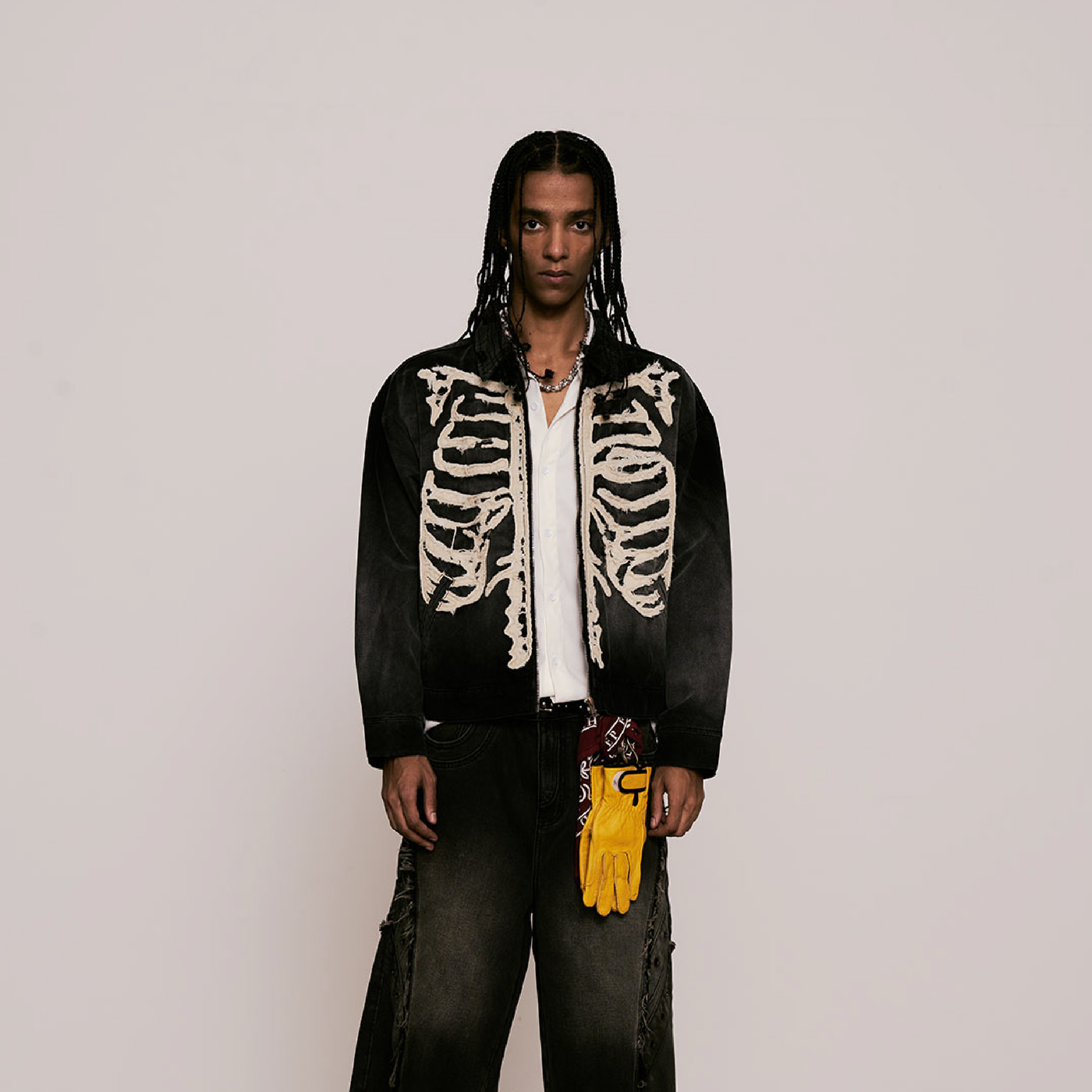 SENSE Bone Patch Sulfur Dye Jacket [M25-48 ]