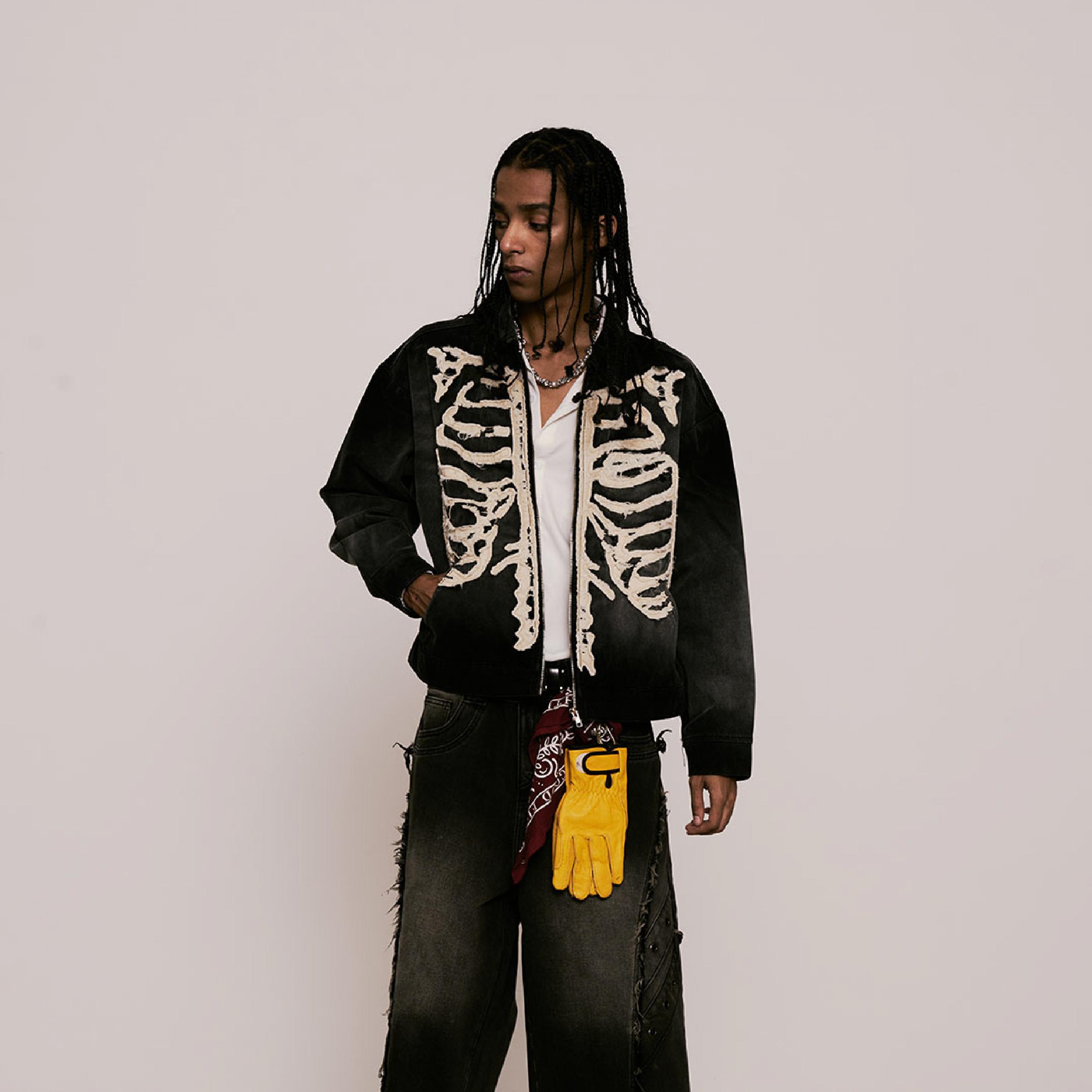 SENSE Bone Patch Sulfur Dye Jacket [M25-48 ]