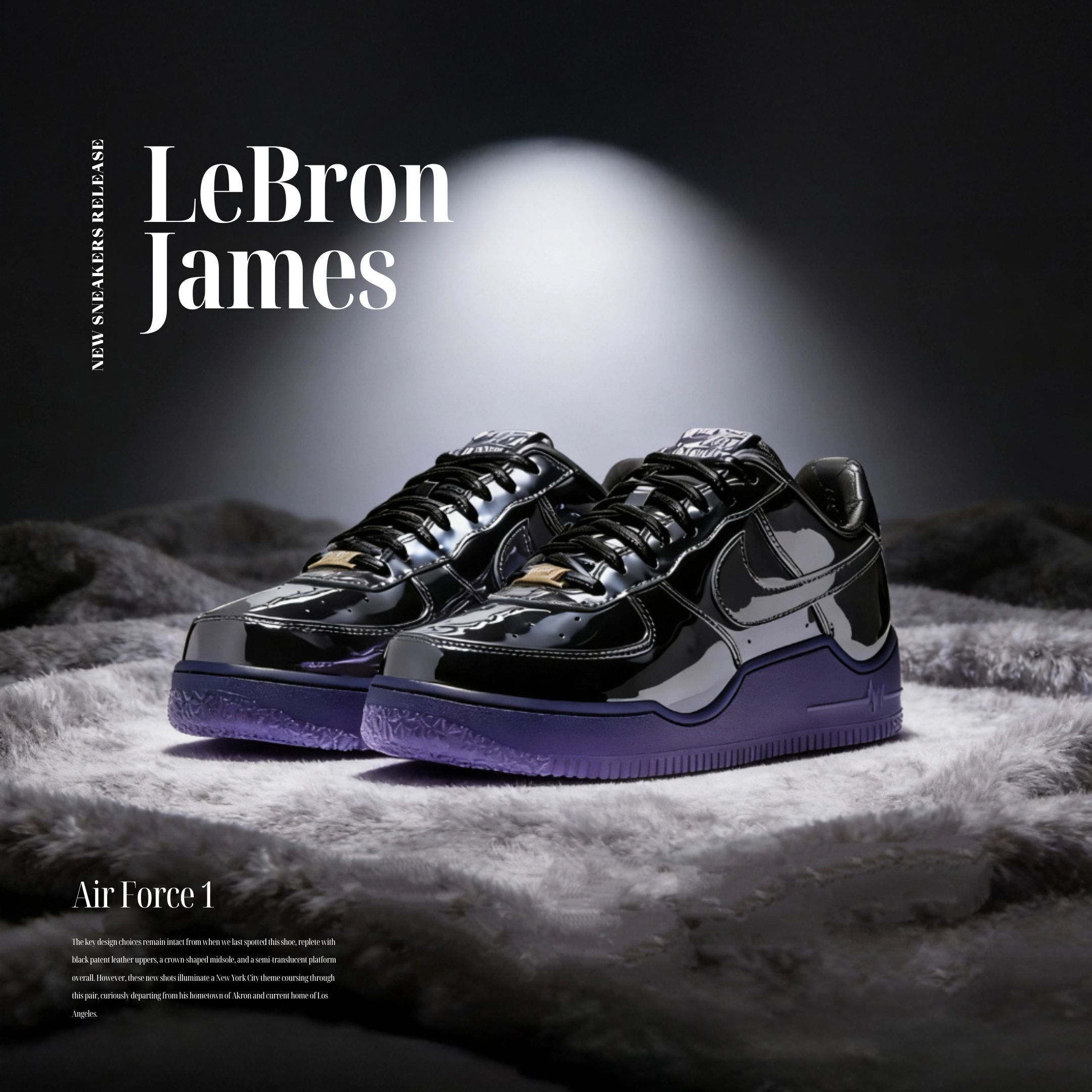 NICEDAY 代購 LeBron James x Air Force 1 聯名 小皇帝 詹姆斯 黑 黑魂 黑紫 冰底 IO6129-001