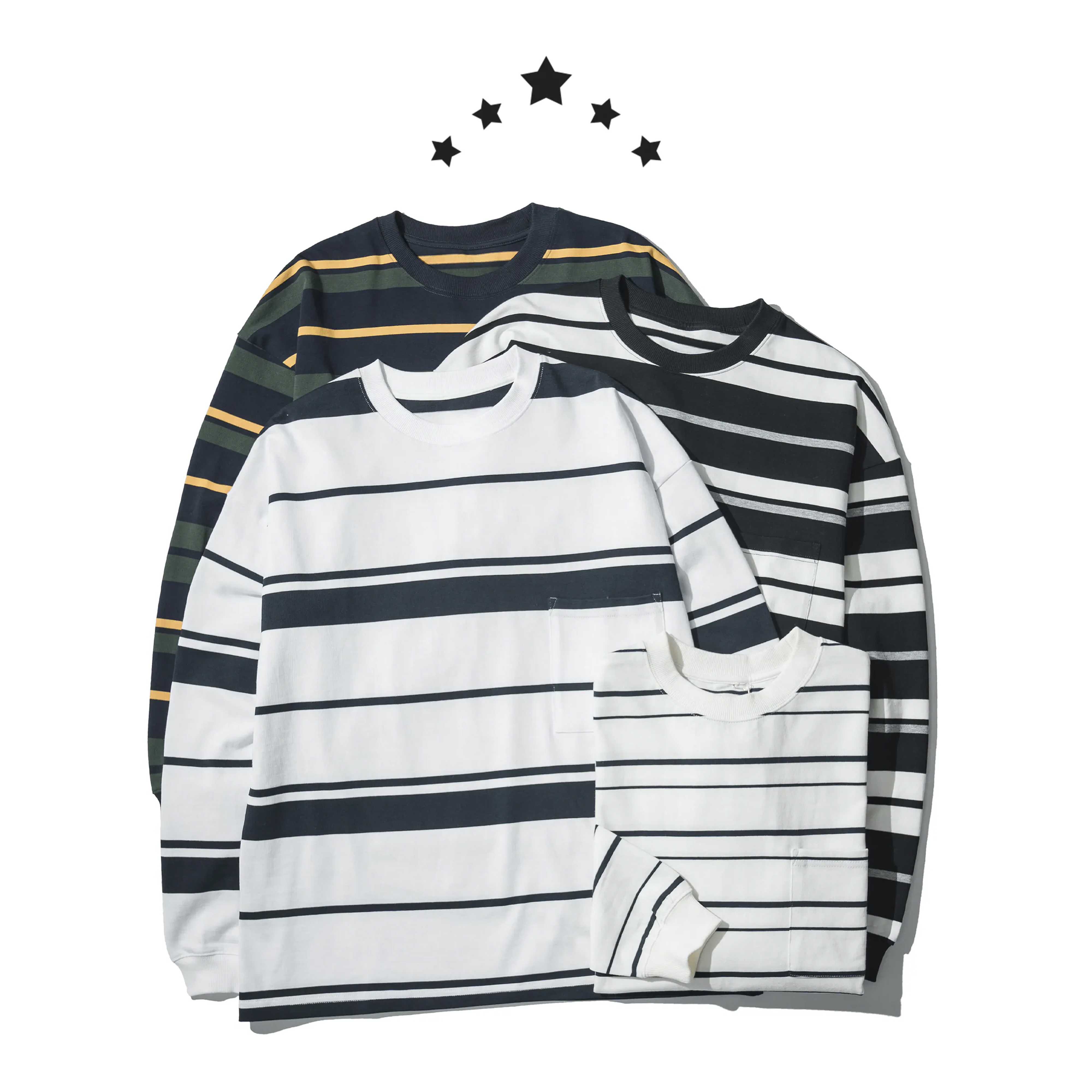 Basic Stripe LS Tee 條紋 長袖Tee [P-040]