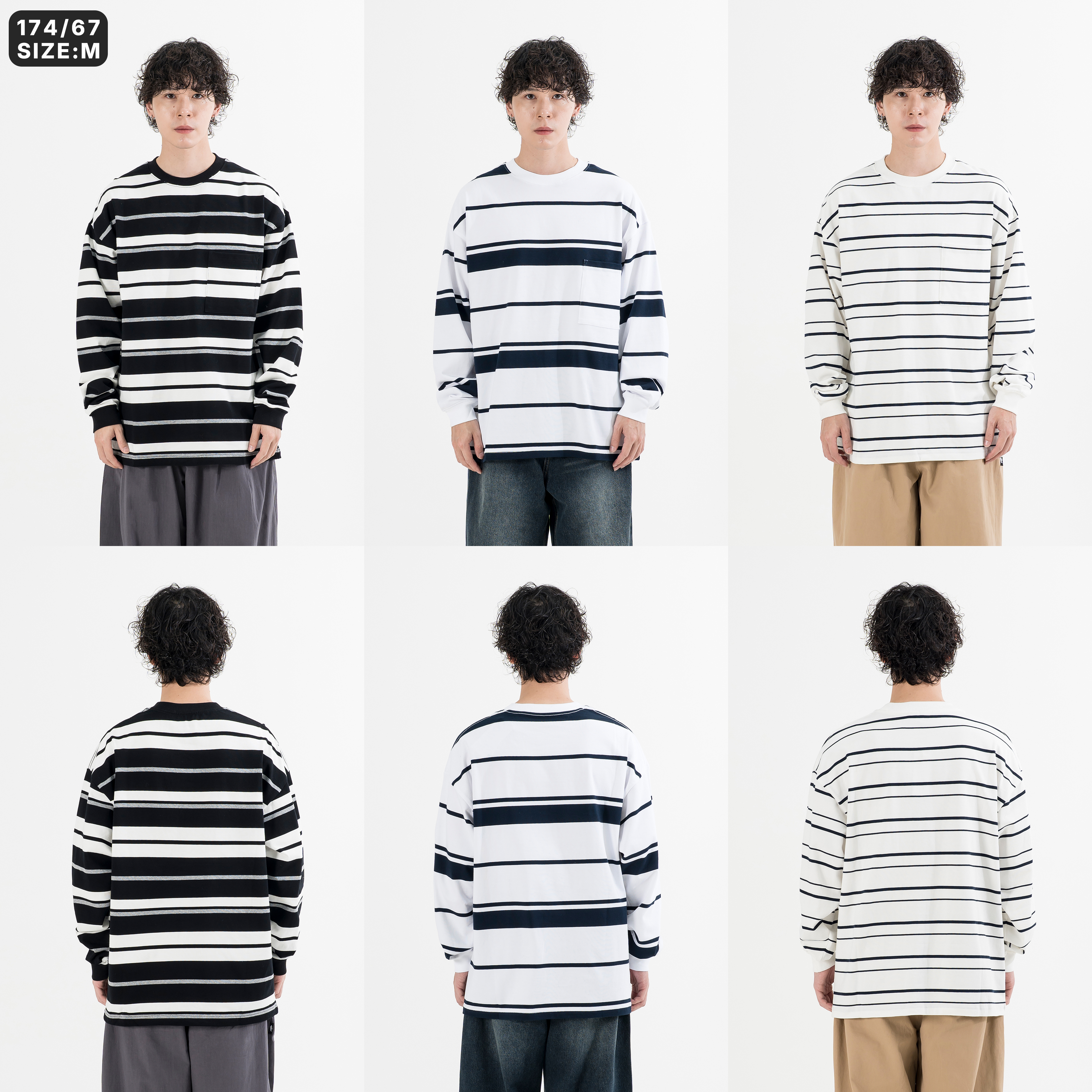 Basic Stripe LS Tee 條紋 長袖Tee [P-040]