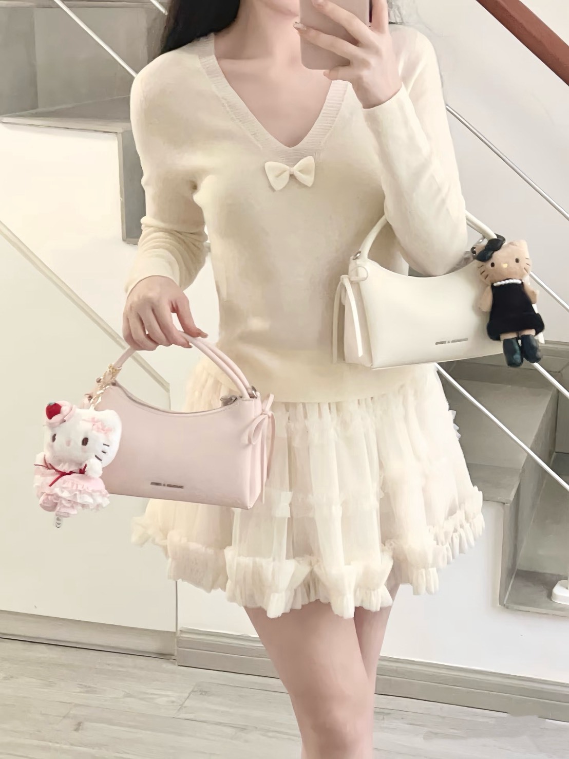 【預購】Charles&Keith 蝴蝶結 多巴胺 手提 斜跨 小方包 小CK