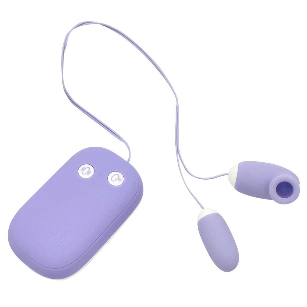 Peach Toys - Magical Storage Rotor 可愛有線震蛋(震動+吸啜) 紫色