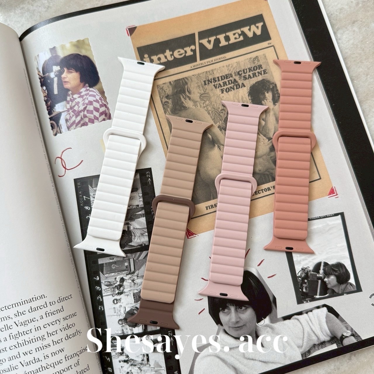 APPLE WATCH防水雙色矽膠磁扣錶帶