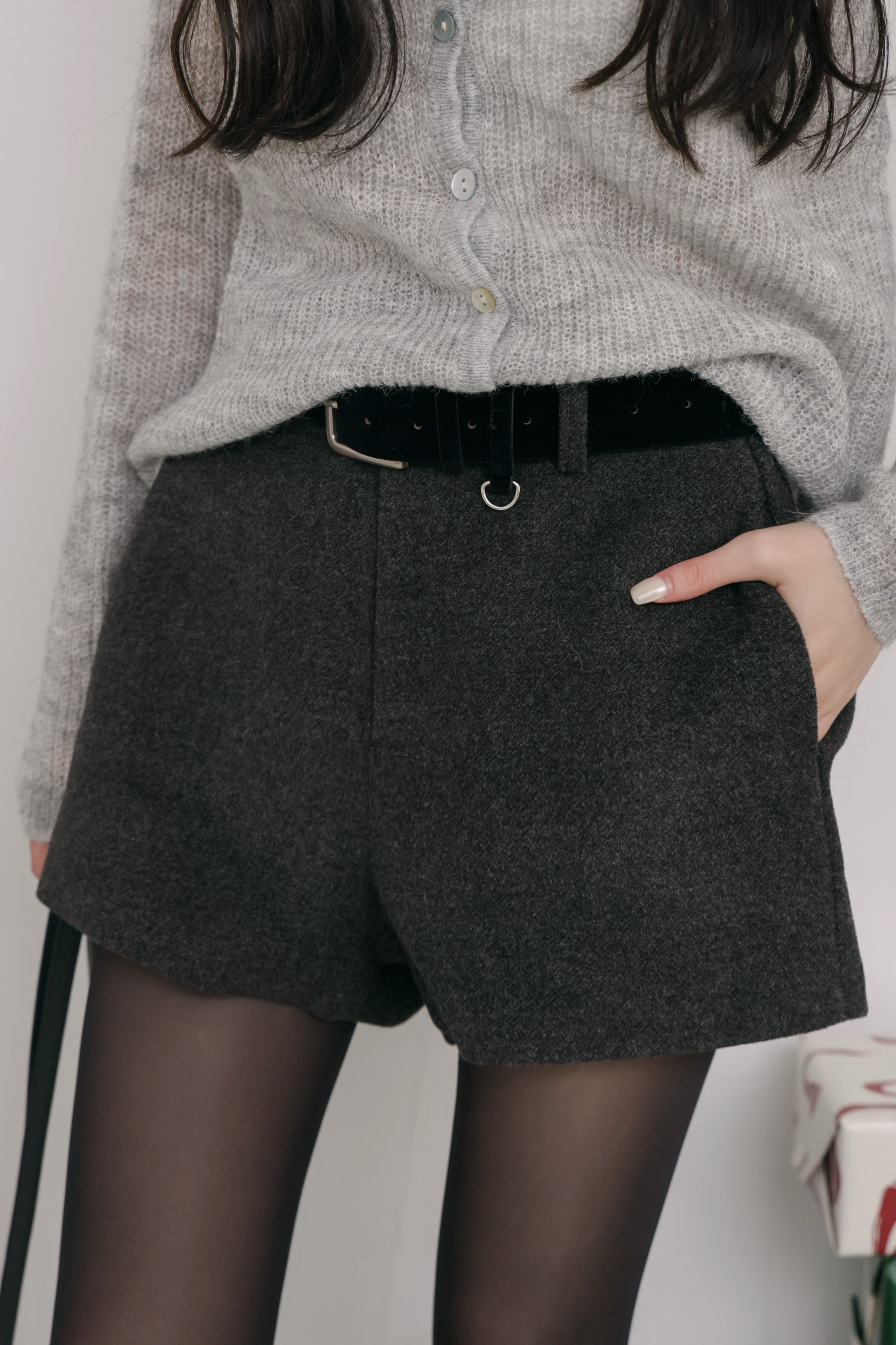 （現貨）附皮帶羊毛西裝褲 O11