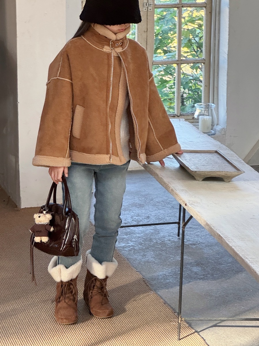 顯瘦百搭磨毛牛仔褲