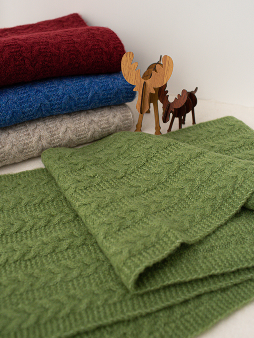 簡單日子編織麻花圍巾