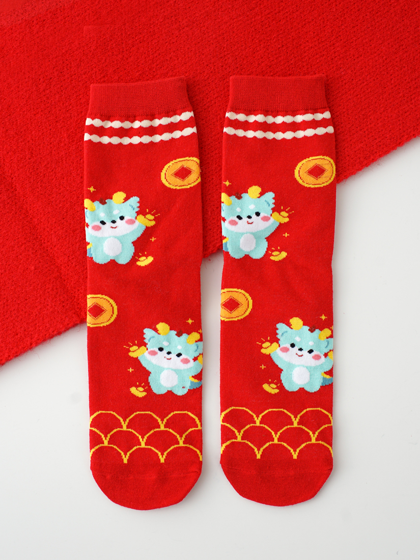 龍年大吉福運亨通襪