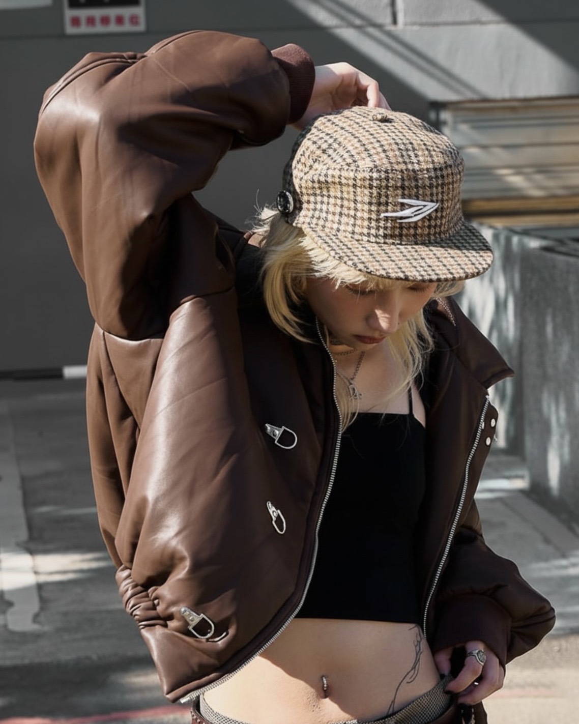 WBI 25SS Pillbox Cap 藥盒帽 帽子 千鳥格