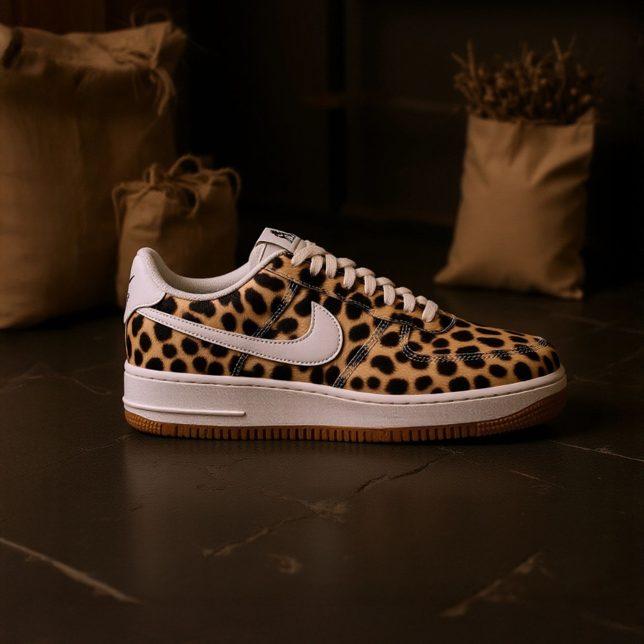 NICEDAY 代購 Nike Air Force 1 Low Leopard 豹紋 動物 棕黑 麂皮 鬃毛 IB7695-200