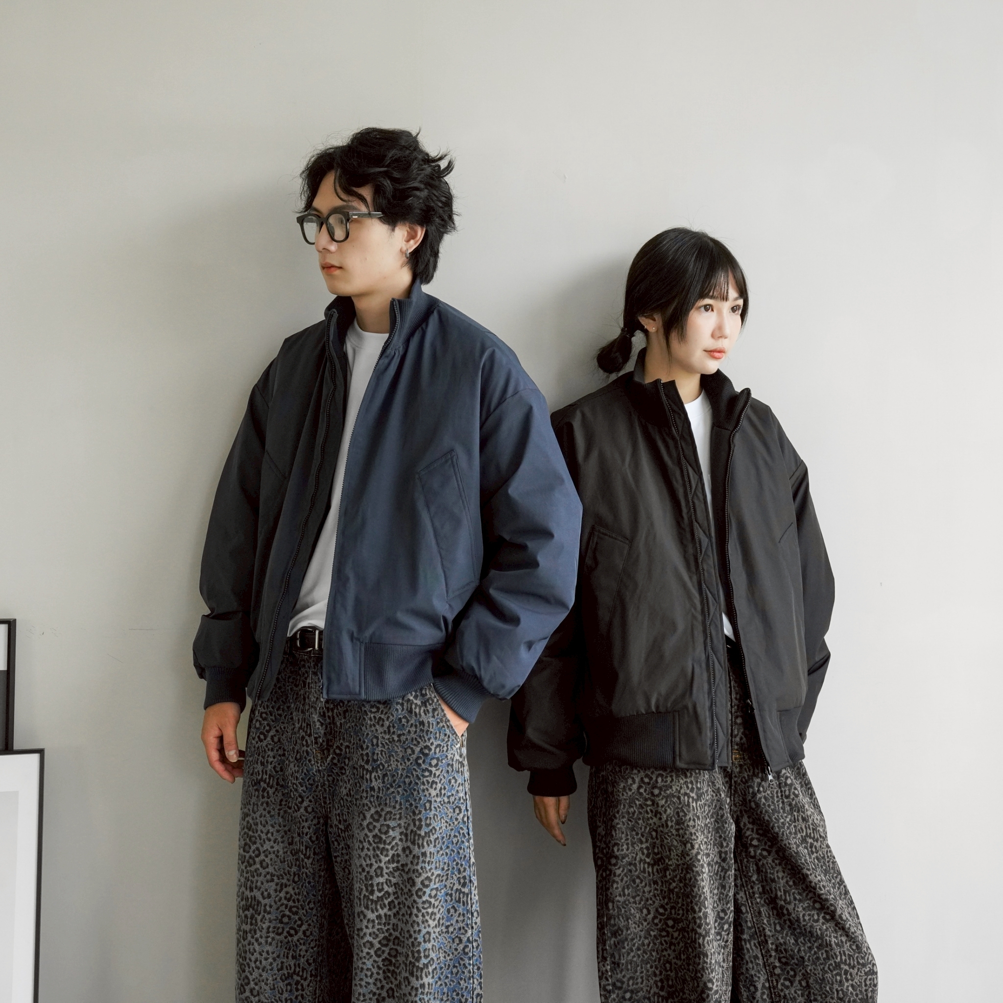 SBG 美式復古立領鋪棉外套 V0009