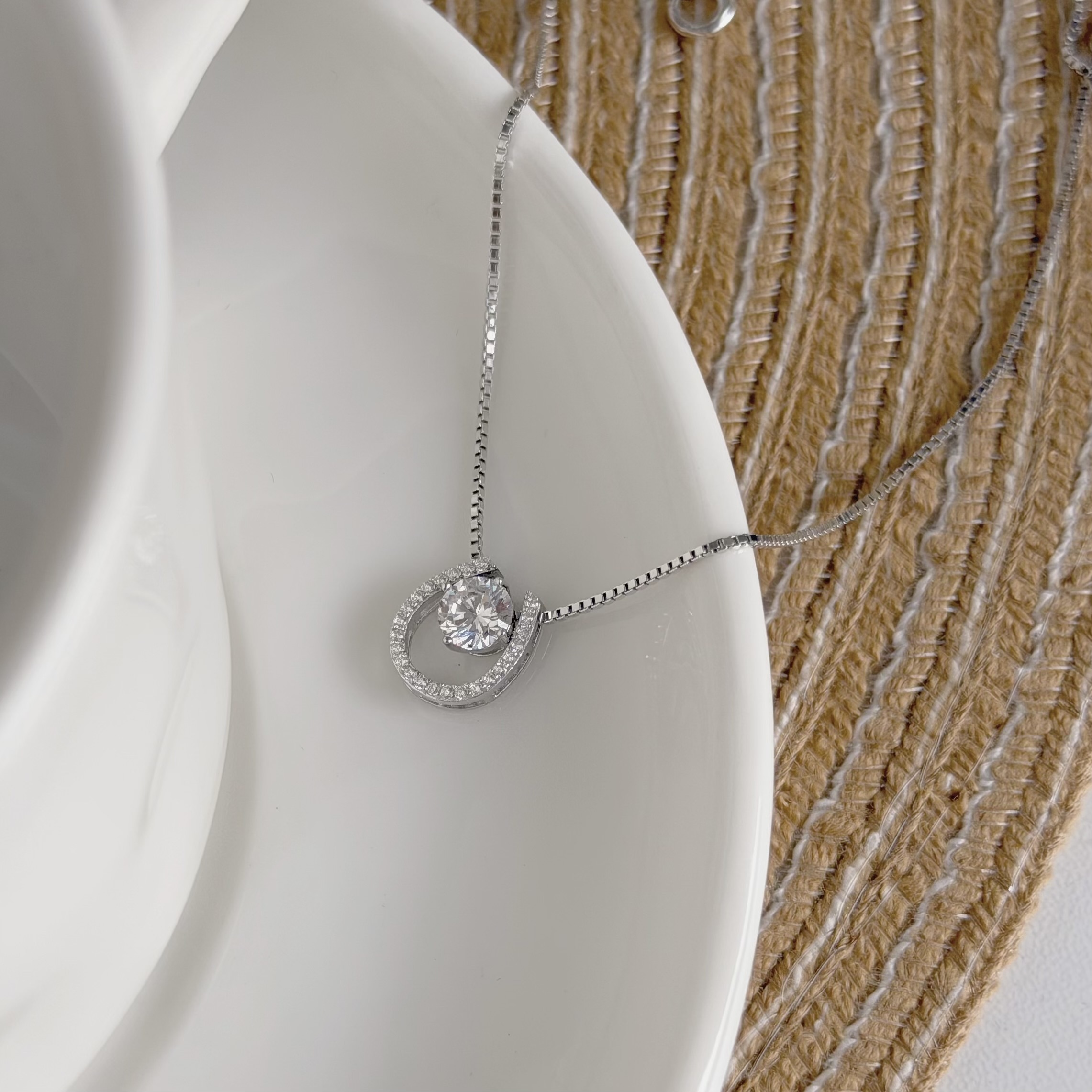 Y278【輕奢】滿鑽U形單鑽鎖鏈