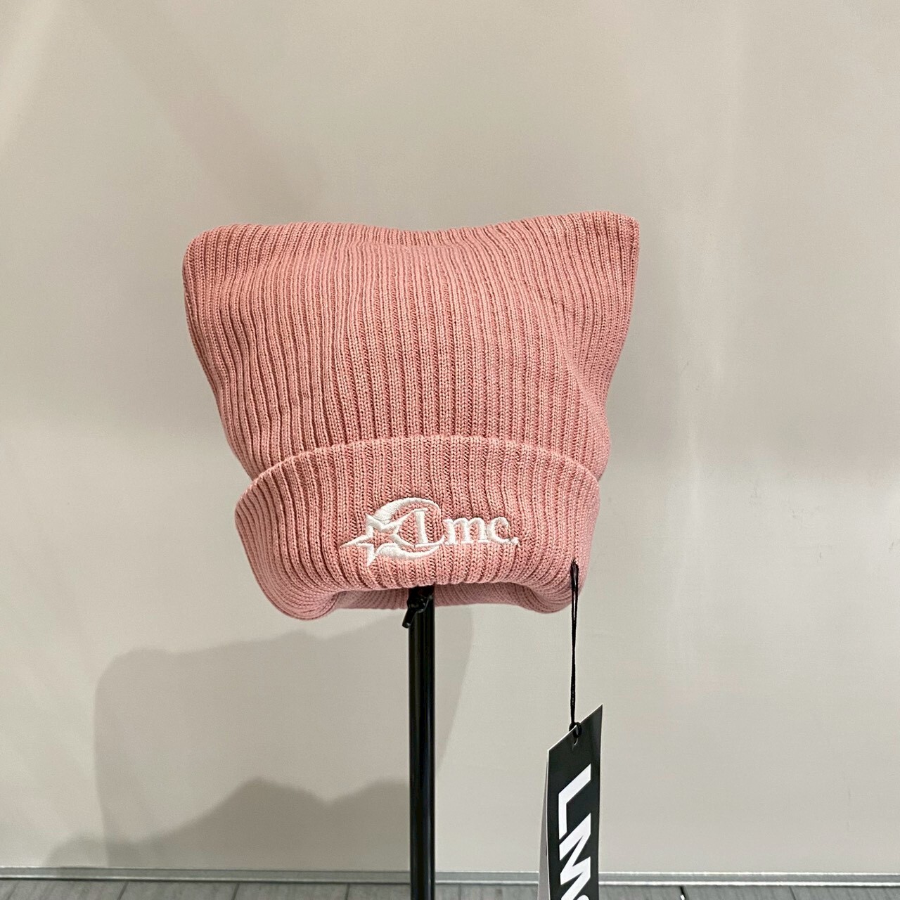 韓國 LMC Square Beanie 星星 Logo 刺繡 毛帽 貓耳帽