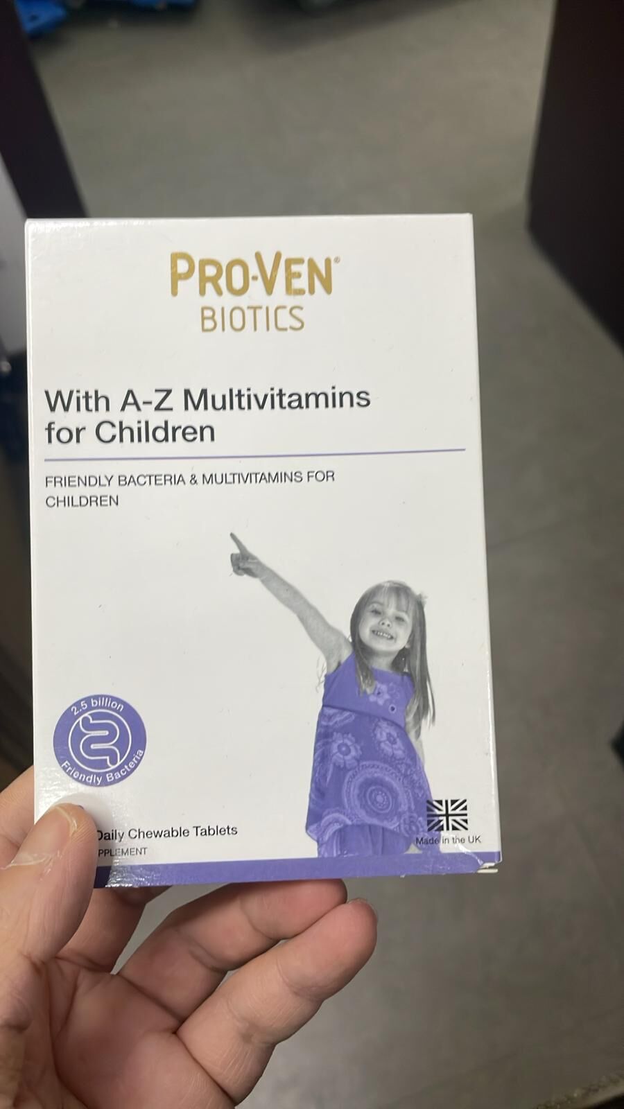 現貨 英國 Proven 樸若芬兒童益生菌咀嚼片維生素（黑加侖味）30粒