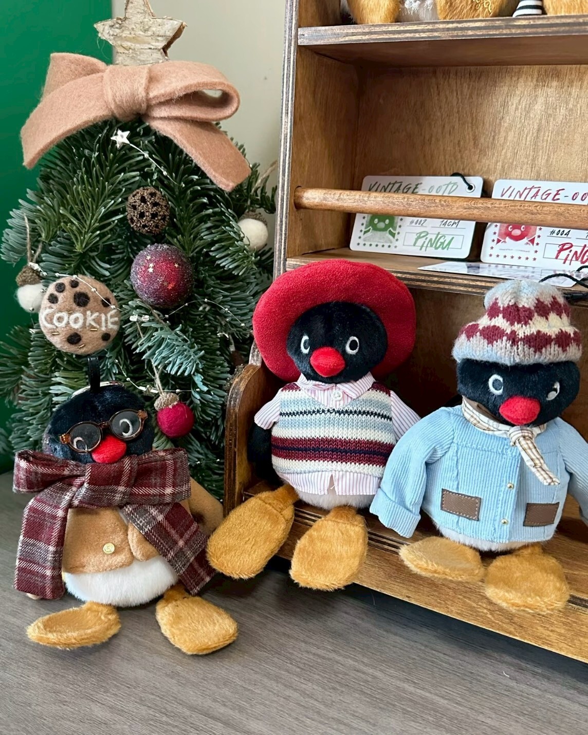 <正版授權>PINGU 企鵝家族 45週年限定 VINTAGE OOTD系列 盲盒 毛絨 吊飾 掛件