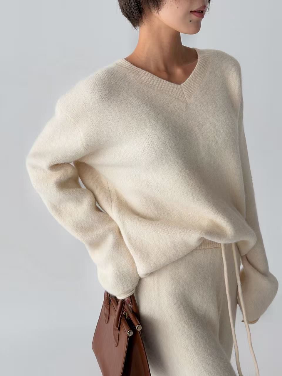 SN063 淨色套頭長袖上衣 Free size