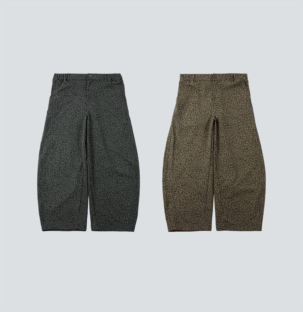 Doupicks 豹紋彈力彎刀長褲 日系選品 SB8018