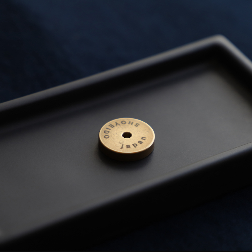 京都松榮堂  黃銅環型香立