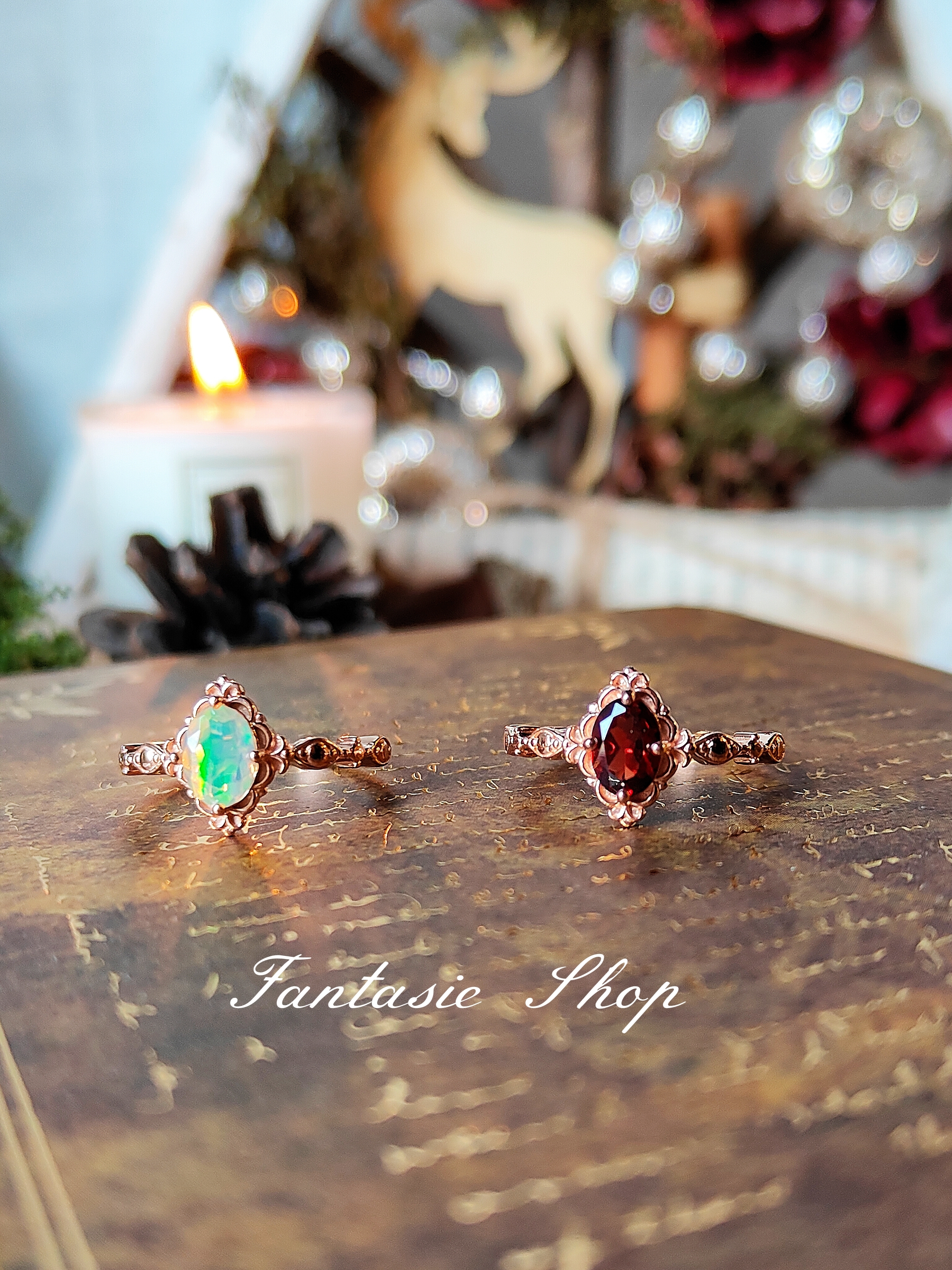 書頁微光.古典寶石戒