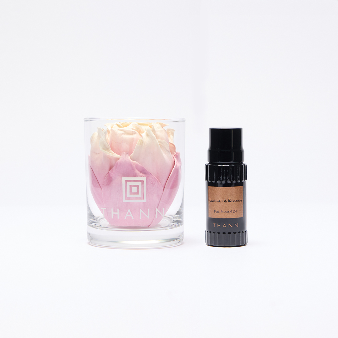 薰衣草迷迭香複方精油10ml+索拉花擴香杯