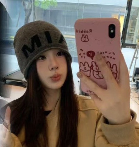 AIM羊毛捲邊針織帽