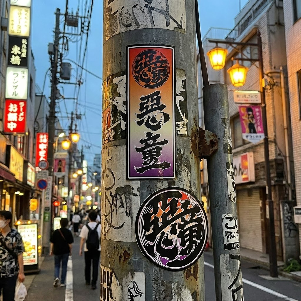 BAD KIDS 惡童 25A/W Edo Moji Sticker(江戶字貼紙)