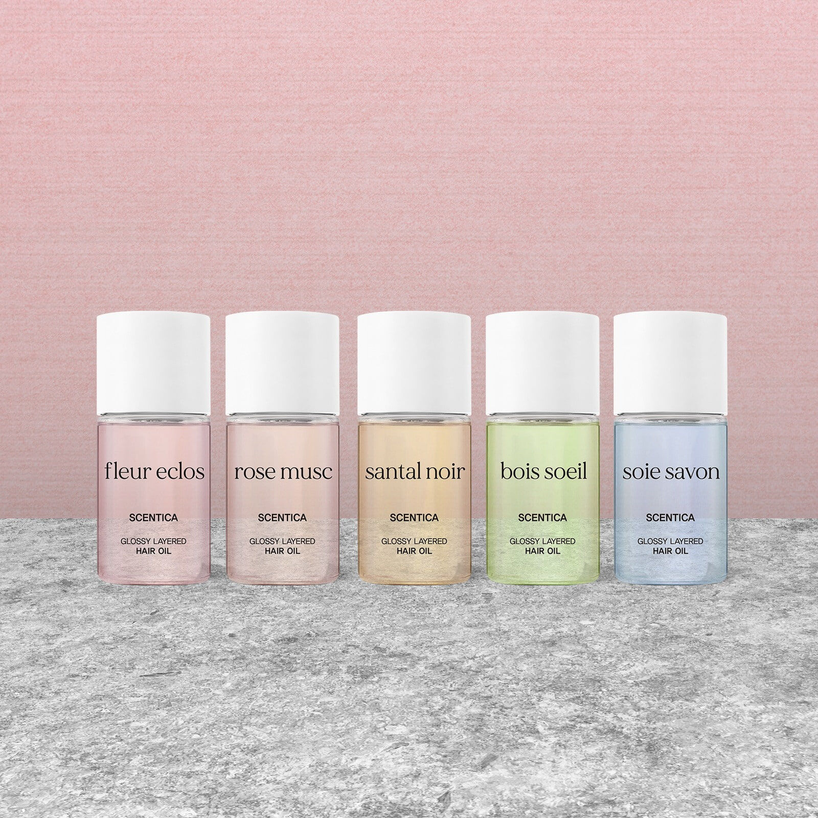 SCENTICA Glossy Layered Hair Oil Discovery Set (10ml x 5PCS)