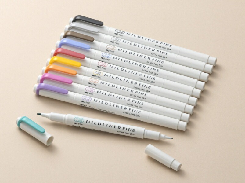 MILDLINER 雙頭細字螢光筆 淡彩螢光筆｜日本ZEBRA
