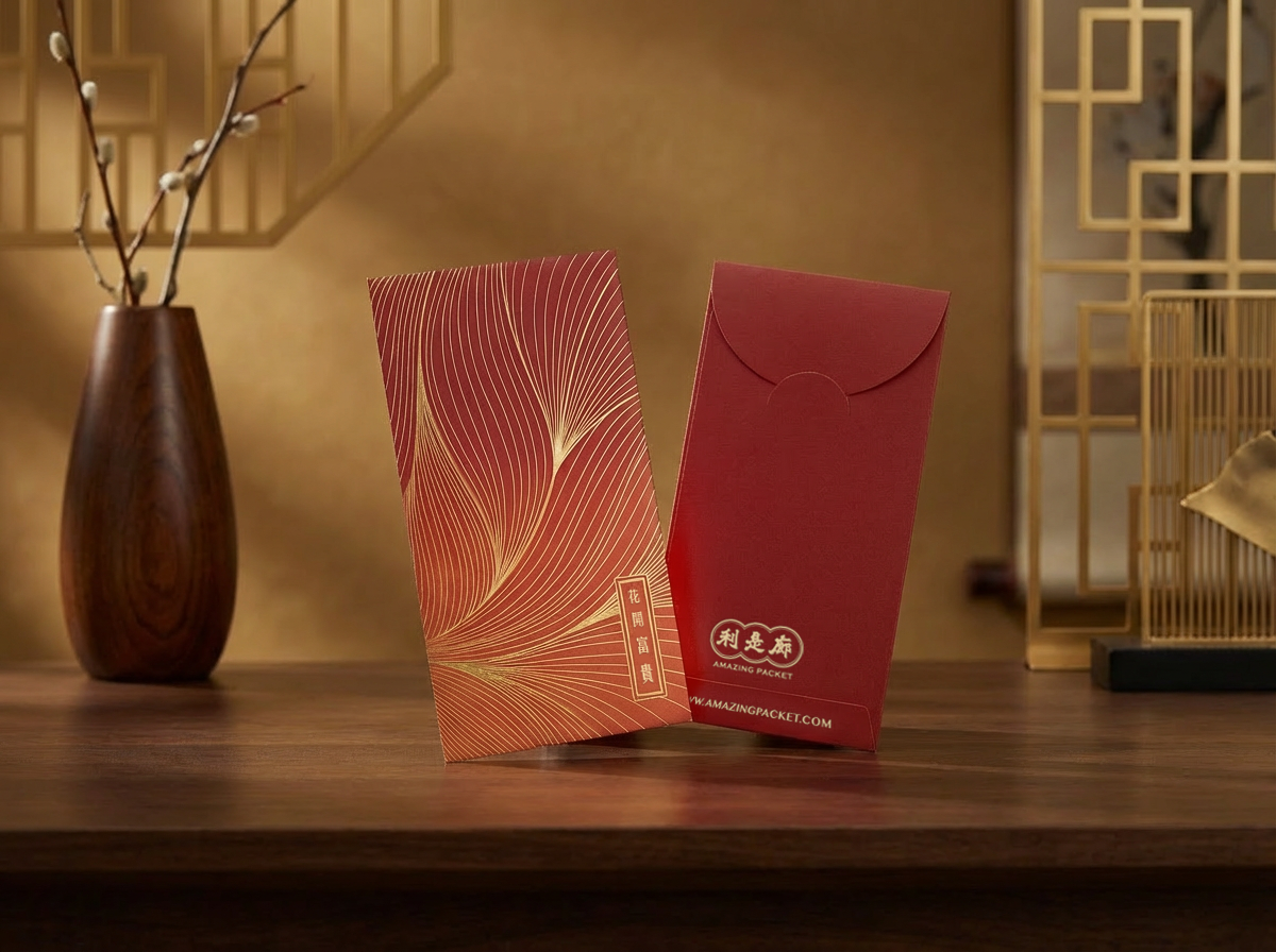 花開富貴丨利是廊 香港利是封