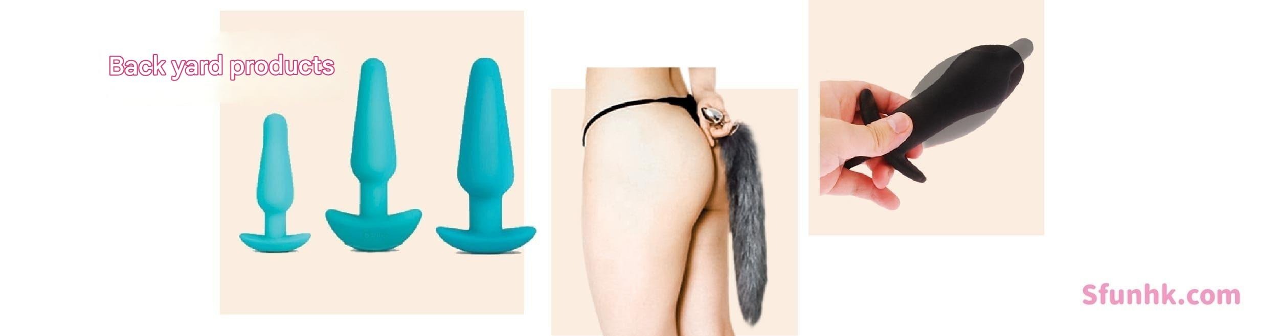 Various anal toys and butt plugs for backyard play and anal training in Hong Kong